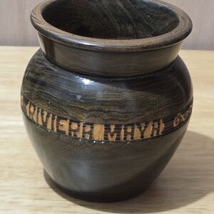Riviera Maya Wooden Vase